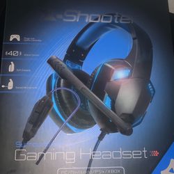 X Shooter Gaming Headset With Mic  Compatible With Xbox, PlayStation , And Nintendo Wii U