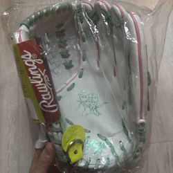 Rawlings Heart of the Hide 12.5” Fastpitch Softball Glove – White/Mint – NEW