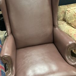 Vinyl Wingback Chair 