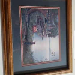 COKE-COLA WOOD FRAMED PICTURE * NICE 17 inches