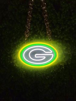 Green Bay Packers Necklace Chain Neon Light Sign Game Day Light