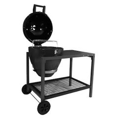 Brand-Man Grills Rodeo Deluxe 22-Inches W Gray Kamado Charcoal Grill