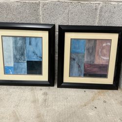 Beautiful Contemporary Pictures W-19"xH-19" Both  4$ cash