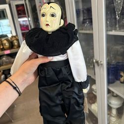 Bradley Dolls Musical Send In The Clowns Porcelain Pierrot Collectible Clown