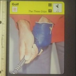 Sportscaster 1979 Golf The Three Grips Ways of Holding The Club Sports Photo Large Over-sized Card HTF Collectible Vintage Italy