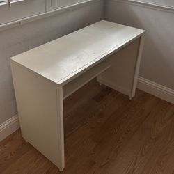 $10 White Desk With Storage Shelf