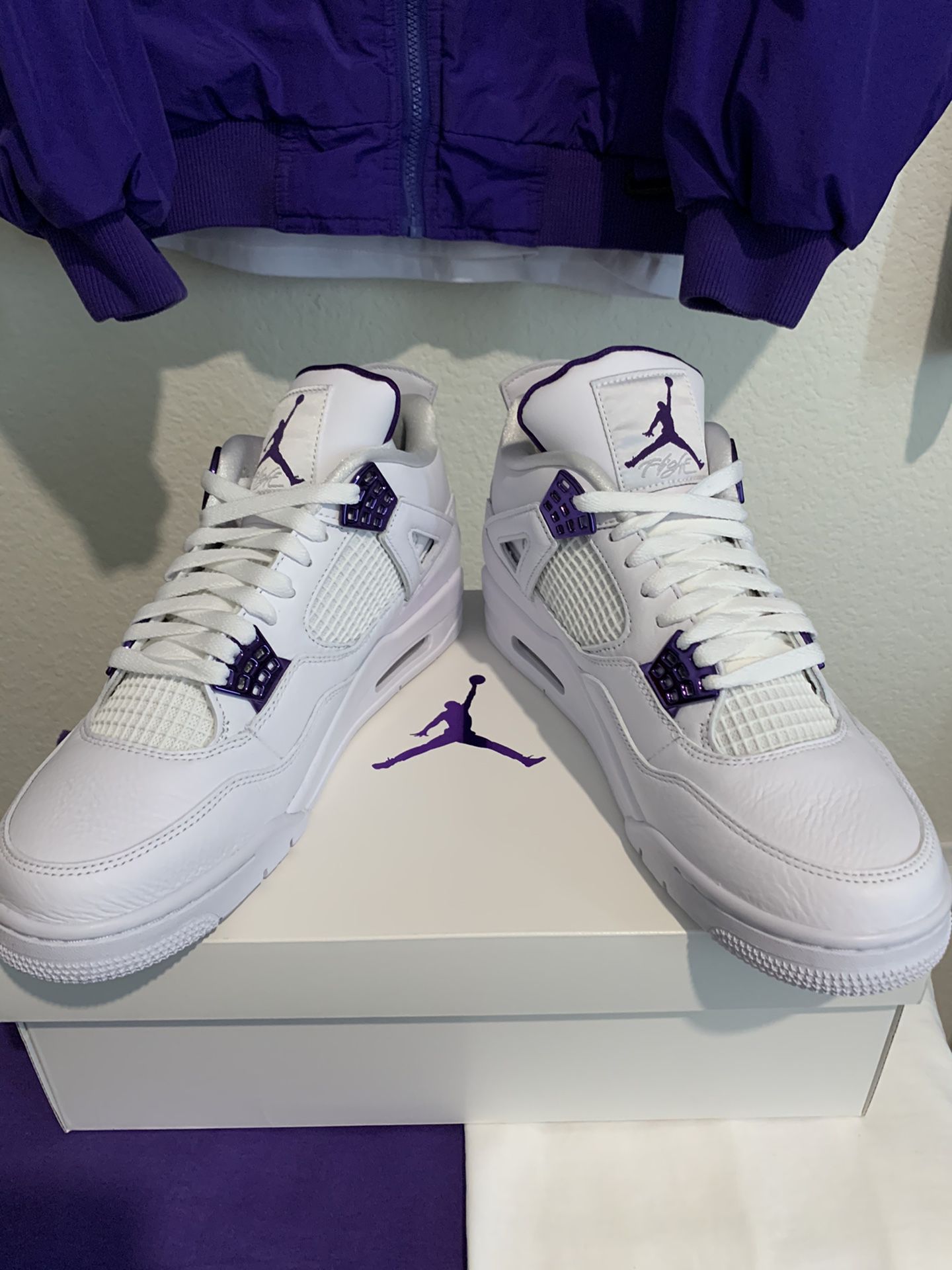 Air Jordan 4 Retro Metallic Purple Mens Size 10.5
