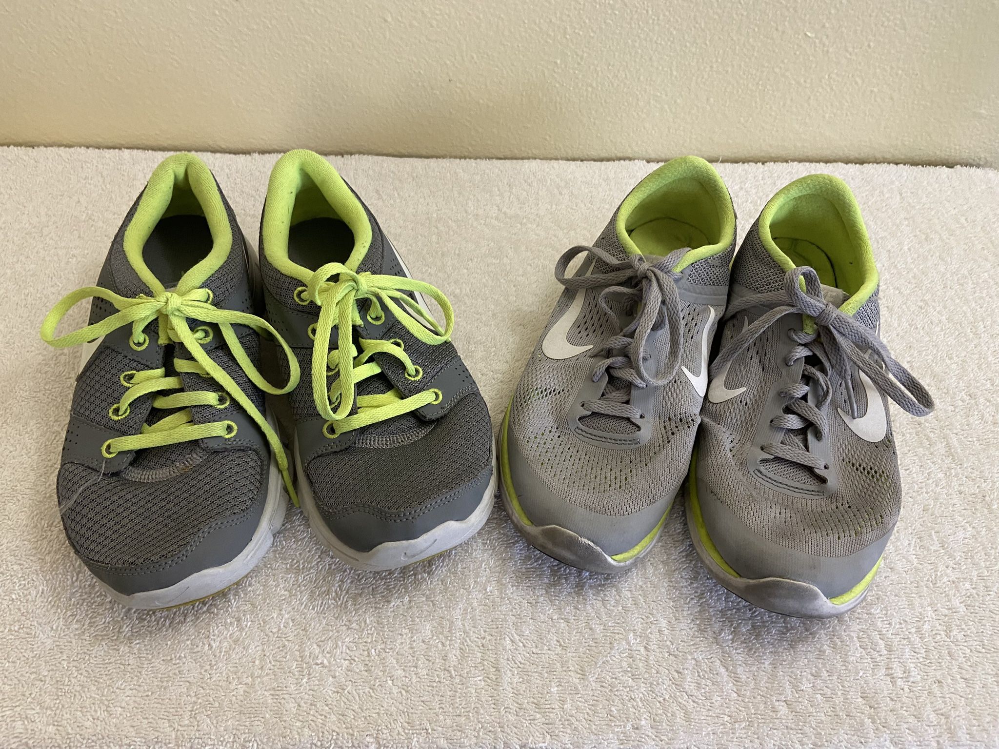 2 Pairs Nike Trainers- Women’s Size 6