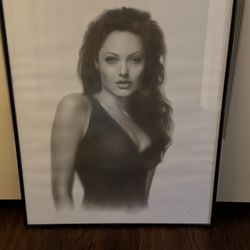 Angelina Jolie Black & White Sketch