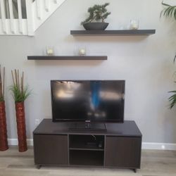 TV Stand and Floating Shelves