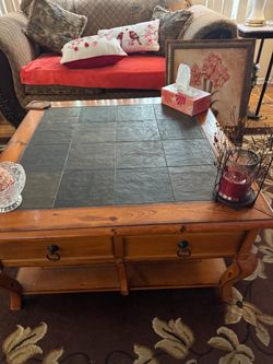Living room table and side tables wood