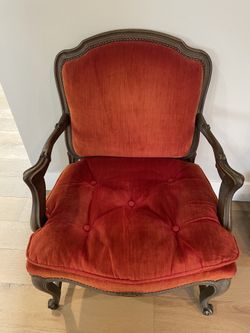 Vintage Baker French Louis XV style velvet chair