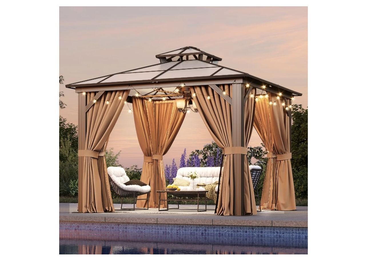 New In Box, 10x10 Polycarbonate Hardtop Gazebo