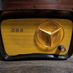 CBS model 2160 art deco mid century vintage collectible tube radio. Worked last week when I tested it, you are welcome to try it out to confirm.  