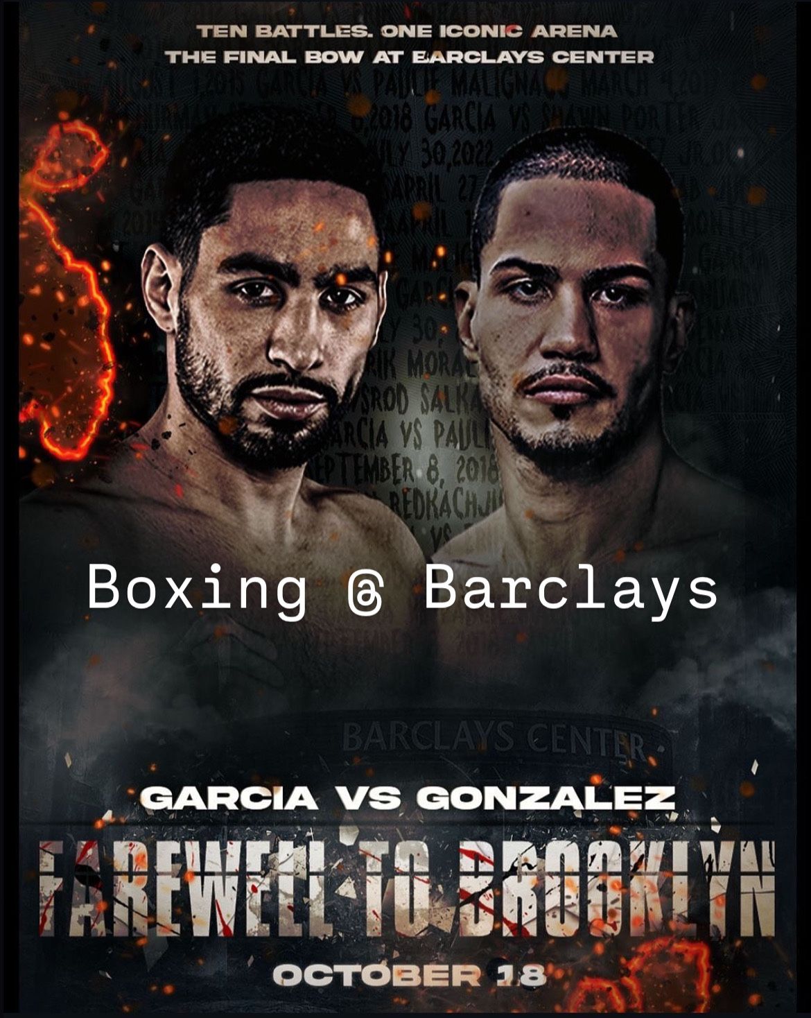 Danny Garcia Boxing @ Barclays VIP Tix Food/softdrinks