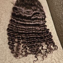 Chocolate Brown Curly HD Lace Front Wig Human Hair HD Pre Plucked Glueless 14"