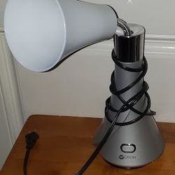 Ottlite Tulip Adjustable Gooseneck Silver/Chrome Metal Desk/Table Lamp
