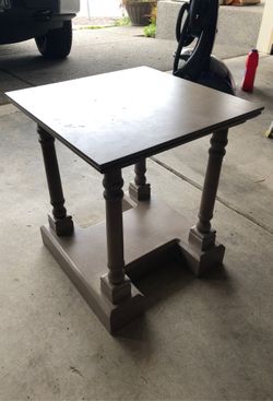 Grey end table taupe