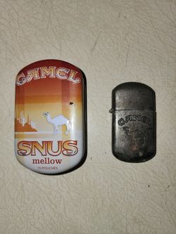 These items are Vintage Camel lighter & Camel tin.