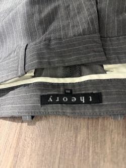 Theory Gray Pinstripe Dress Pants 32”