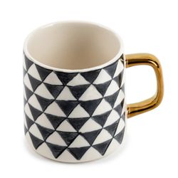 Stoneware Mug, Medallion Collection Set of 2, New