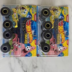 2025 HOT WHEELS MONSTER TRUCKS SPONGEBOB SQUAREPANTS VS PATRICK 1:64 TWO PACK 