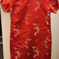 Red Cheongsam Dress Set 