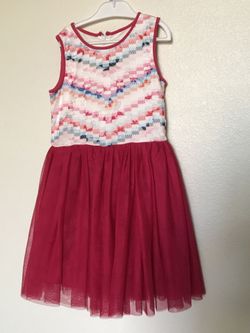 PIPPA & JULIE Girls PRINCESS Red Party Dress with Tutu Size 6X