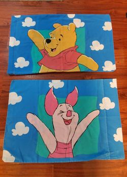 Vintage Winnie The Pooh Pillow Cases 