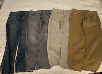 Four Pairs Lot Men’s Levi’s Denim Jeans Khakis 30x30
