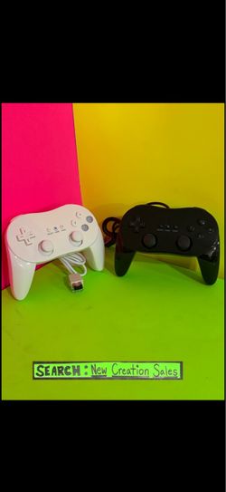 Wii Compatible Classic Controller Pro Wired Gamepad for Nintendo Wii Wii U Gaming Remote Joystick Black White Replacement