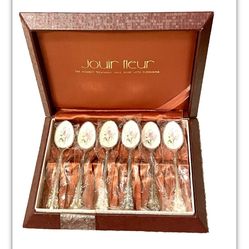 Jouir Fleur Cloisonné Spoon Set
