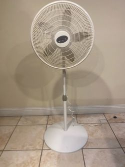 Electric fan with adjustable hight .  3 speed in excellent working condition .