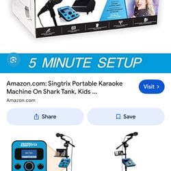 Singtrix karaoke Machine As Seen On shark tank Great For Xmas Party Or Present