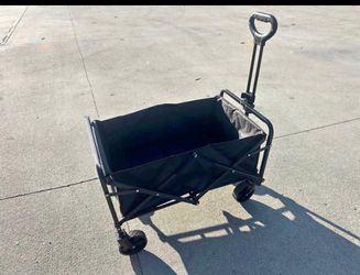 Collapsible Wagon 220 lbs, Heavy Duty Wagon Carts Foldable, Portable Wagons for Groceries, Beach Car