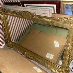  Vintage Large Ornate Framed Mirror