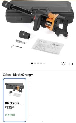 Stark USA 1" inch Heavy Duty Air Impact Wrench Gun Long Shank Pneumatic Truck (38mm & 41mm Socket) with Carrying Case CRV 1%* STARIC