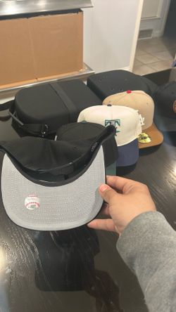 New Era Black Baseball Cap with White MV Logo Stylish Comfortable Classic Design