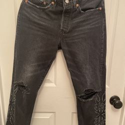 Levis Black Jeans, Size 26