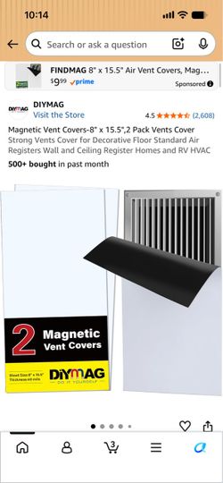 DIYMAG Magnetic Vent Covers 8x15.5 2-Pack