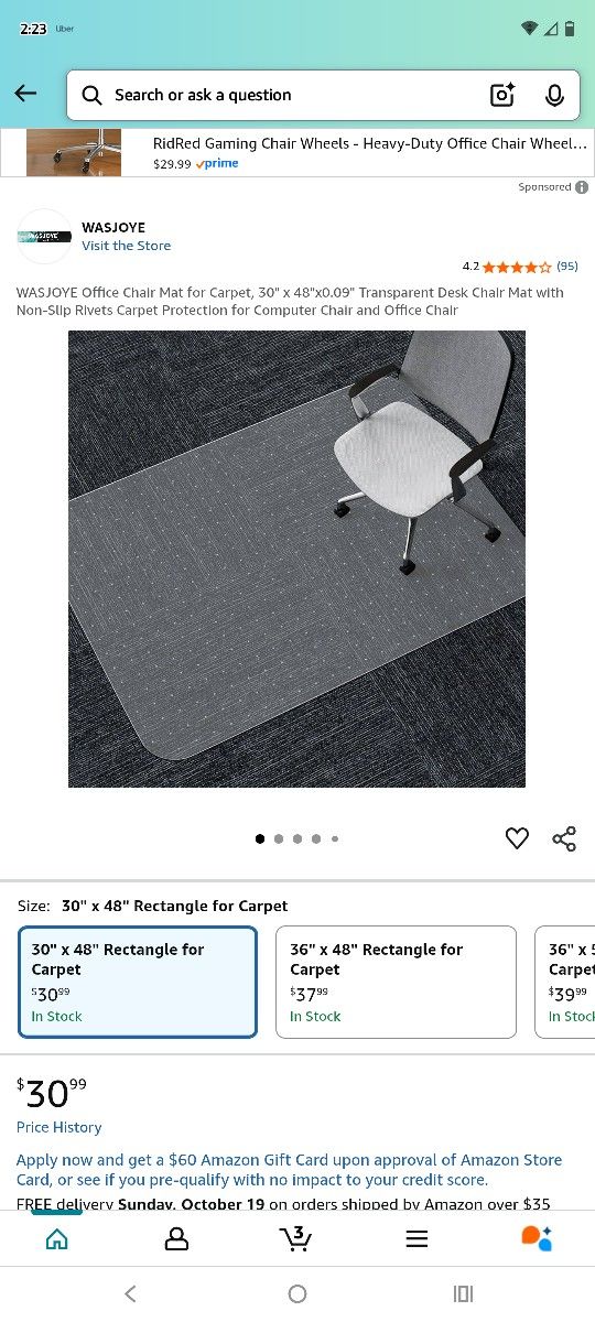 Clear Office Chair Mat 