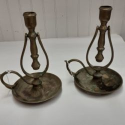 Vintage Brass Candle Holders- Located In Shelton 
