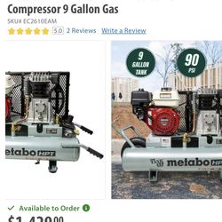 Metabo HPT The Tank XL Wheelbarrow Compressor 9 Gallon Gas