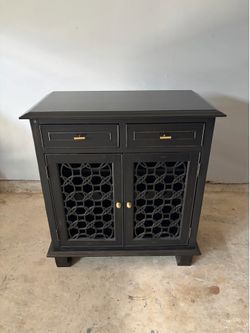 Real Wood Black wine cabinet