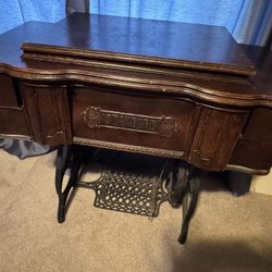 Antique Standard Sewing Cabinet – 35"W x 17"D x 30"H 