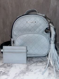 Steve Madden Mini Backpack with Matching Card Holder – Light Blue