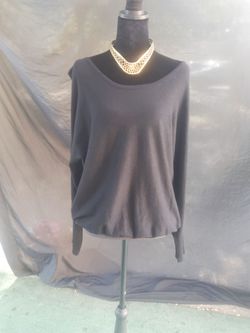 Black Long Sleeve Knit Sweater Top