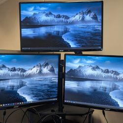 3 Acer Monitors 27 Inches 