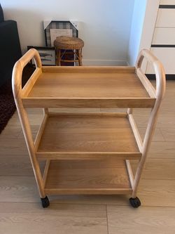 Three-Tier Bamboo Bar Cart