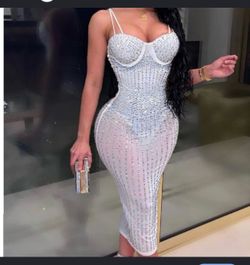 Sheer Bodycon Dress, Sexy See Through Dress